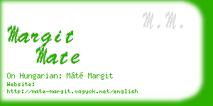 margit mate business card
